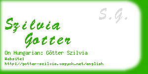 szilvia gotter business card